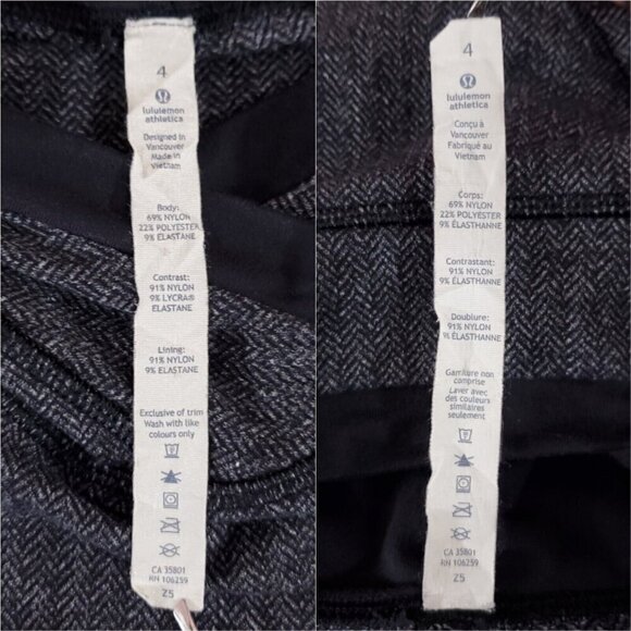 Lululemon Womens Size 4 Think Fast Hoodie Heathered Herringbone Black Gray - Picture 10 of 12